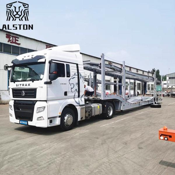 Quality 6 Position Car Transport Semi Trailer, 8 Position Cage Car Carrier For Export for sale
