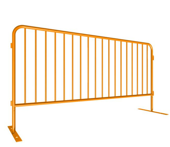 1-1/4" Rail Powder Coat Steel Crowd Control Interlocking Barrier