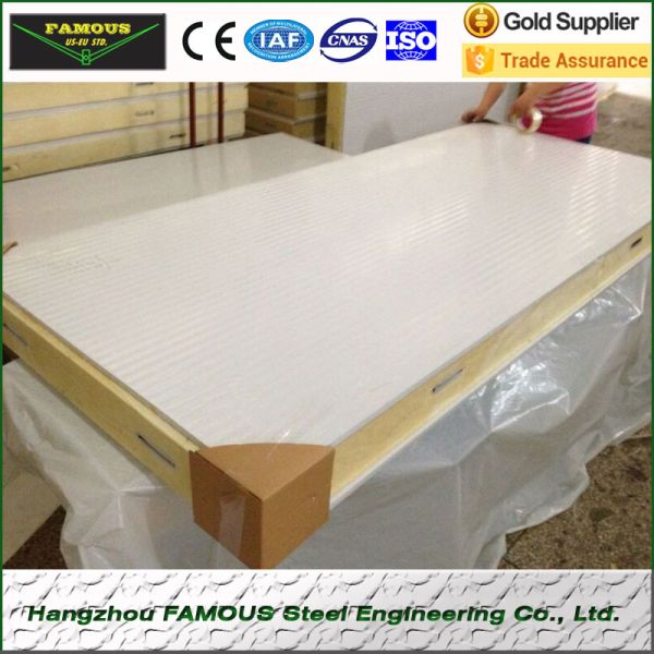 Industrial Polyurethane Freezer Sandwich Cold Room Panel For Refrigeration Unit 960mm Width