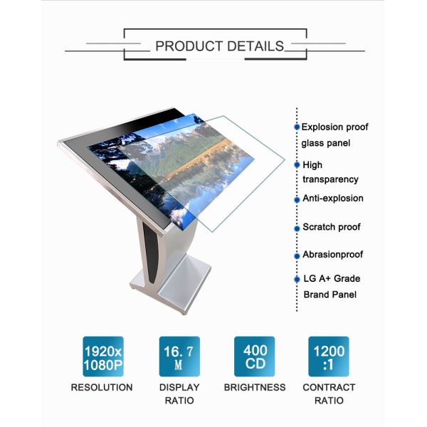 65'' 1920*1080 Intel Core I3 Digital Building Directory Boards For Lobby