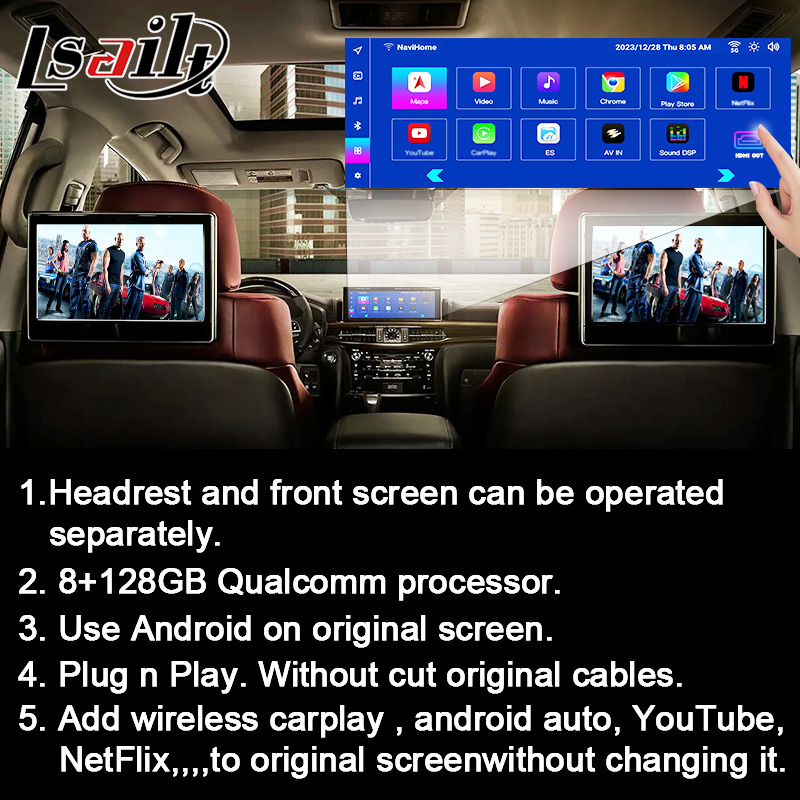 Lsailt 8G Android Multimedia Interface for Infiniti Q40 Q60 G37 G35 Infotainment Module Integrated Wireless CarPlay