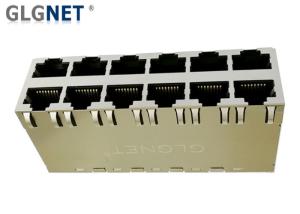 Magnetic RJ45 Connector  2 X 6 Stacked RJ45  -40 °C to 85 °C  Operating Temp POE+