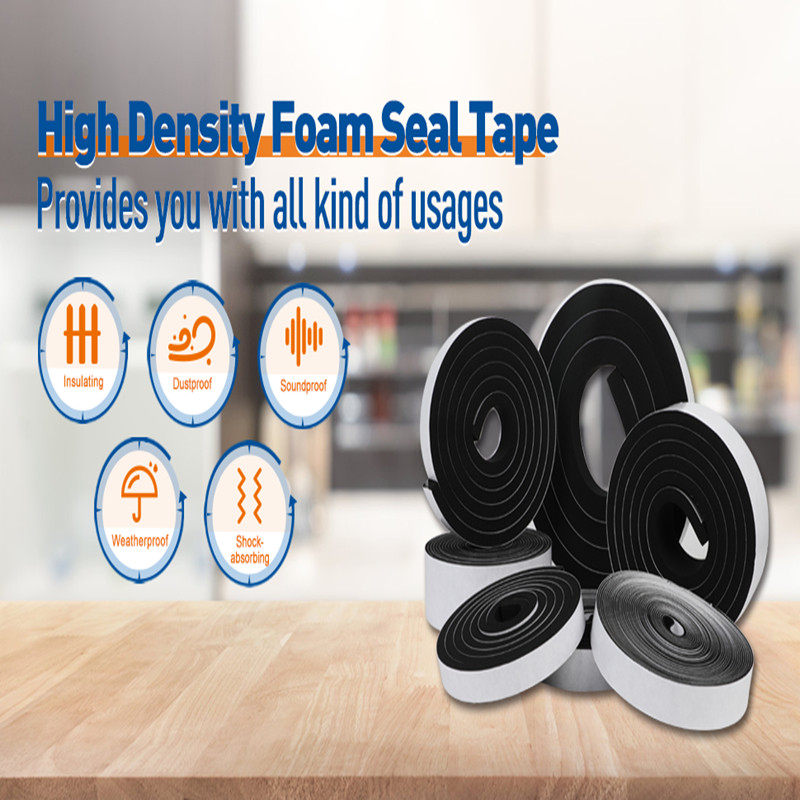 High Density Foam Tape Soundproofing Insulation Strip Door Sealers For Door Frame Sealing Strip