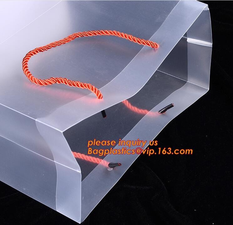 Promotional customized high quality soft loop plastic cloth bag,manufacturer custom soft loop handle polyethylene PE pla