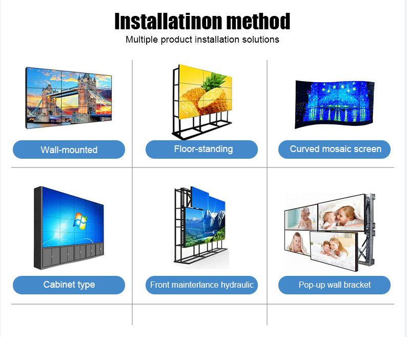 Aluminum Shell DID LCD Video Wall 55inch 500cd/M2 3.5mm Bezel