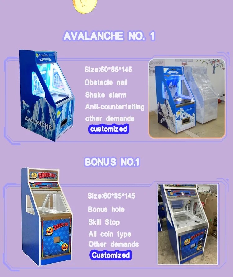 Amusement Center Arcade Coin Quarter Pusher Machine High Revenue Single Player