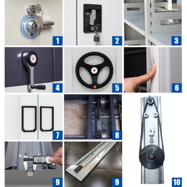 Manual Mobile Shelving Hand Cranked Movable Compact Shelves Archives Compactor Rack System