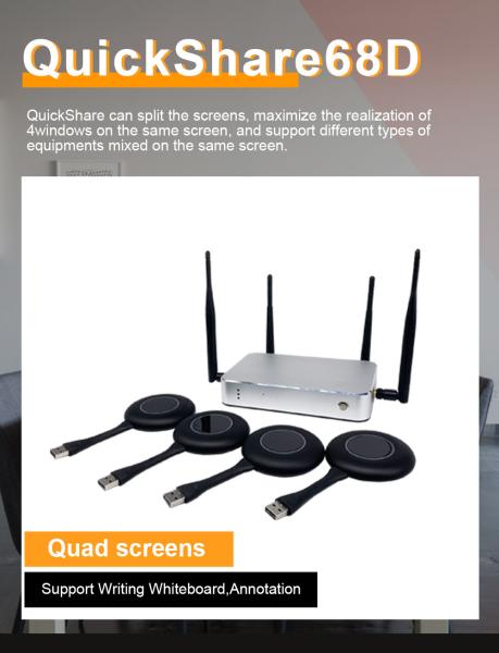 Quality Android BYOD Wireless Presentation 65m , USB Hdmi Vga Switcher for sale