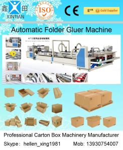 3 Layer Corrugated Carton Machinery , Automatic Folder Gluer Machine 380v 50HZ