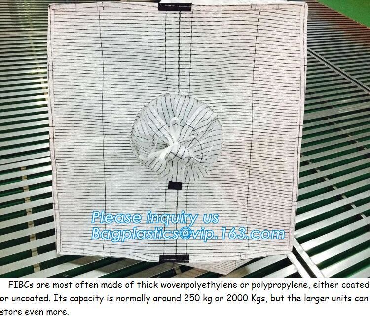 customizable PP u-panel baffle big bag /coated white woven PP jumbo bag/ventilated 4 panel baffle bag/all colors availab