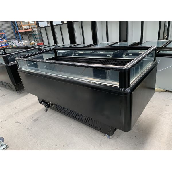 High Quality Self Contained Dual Temp Island Open Display Case Merchandiser 57" Wide
