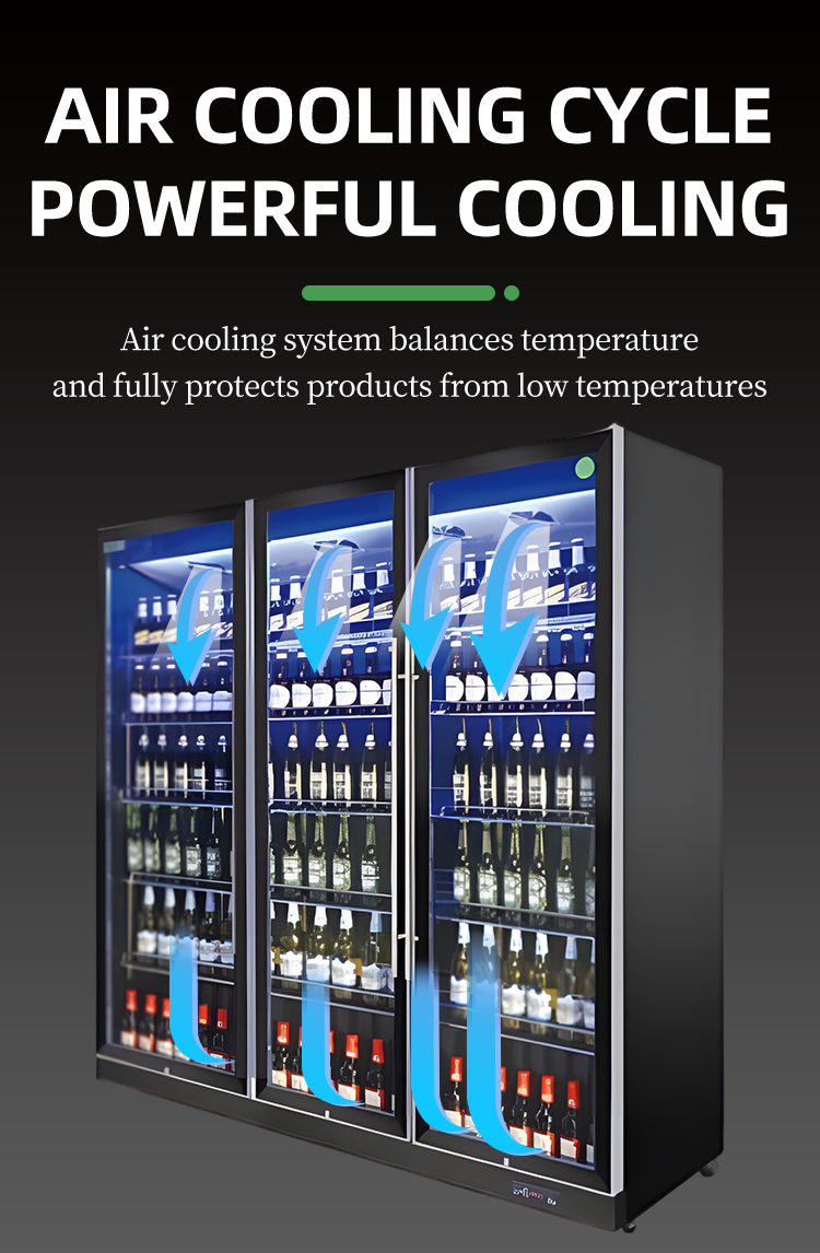 Single-Temperature Capacity or customized Wine Display Refrigerator with LED Lighting