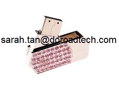 Quality Novelty Diamond Swivel Promotional Gift USB Flash Drive for sale