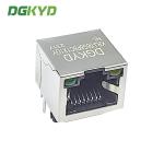 KRJ-56S8P8C1X1GYNL single port RJ45 connector 8P8C with light without filter