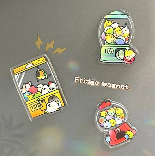 Quality Custom Printed Acrylic Magnet Personalized Clear Acrylic Anime Fridge Magnet for sale