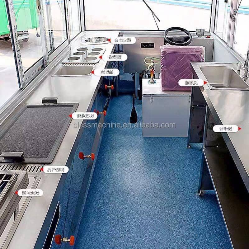 Super Performance Silver Mobile Juice Car with Low Investment and Snack Machinery Function
