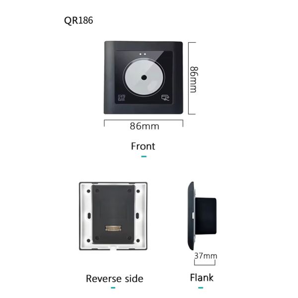QR Code Scanner NFC Access Control Reader RS232 RS485 TTL 125Khz RFID Outdoor Wiegand26/34 QR Code Reader Access Control
