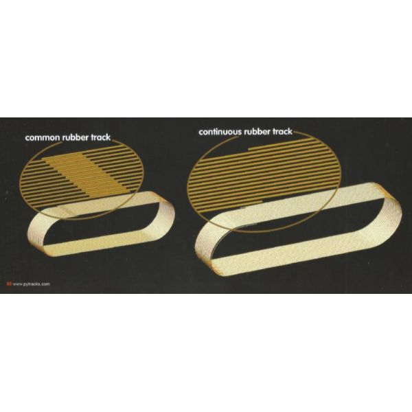 Yanmar Large Undercarriage Rubber Tracks 232kg 90 Mm Pitch In Black Color