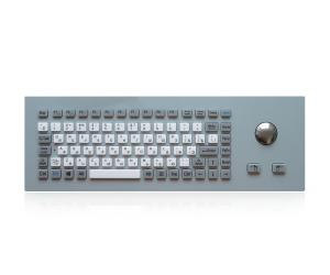 IP65 Compact Industrial Keyboard With Trackball Silicone Keys