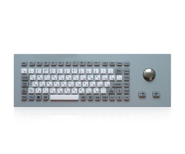 Quality IP65 Compact Industrial Keyboard With Trackball Silicone Keys for sale