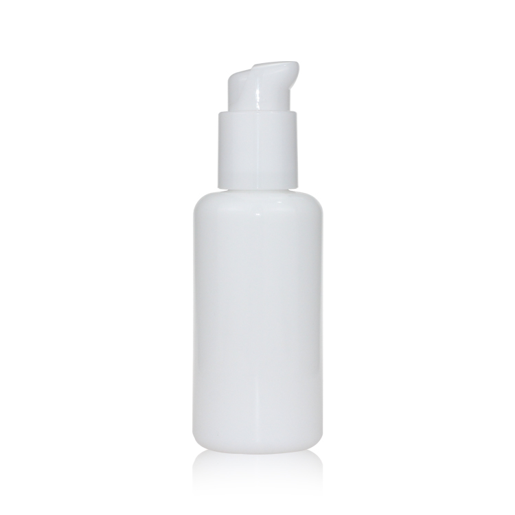 Custom Empty 100ml 120ml 200ml Opal Glass Bottle White Porcelain Round Shape