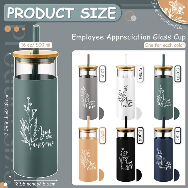 Awesome Aesthetic High Borosilicate Glass Can Shaped Cup Glass Coffee Mug With Straw Bamboo Lid For Office Large Capacity Easy To Use In Daily Life