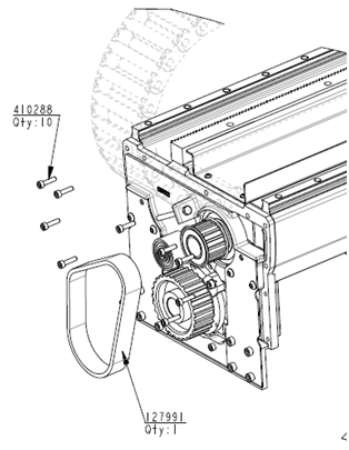128665 Germany Synchroflex Timing Drive Belt Suitable For Auto Vector Cutter