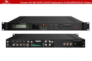 China 2Tuners HD IRD (DVB-C/S/S2/Toptional) to IP.ASI,HDMI,SDI,AV Output on sale
