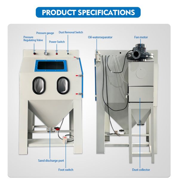 Dry Sand Blasting Machine Metal Sand Blasting Cabinet