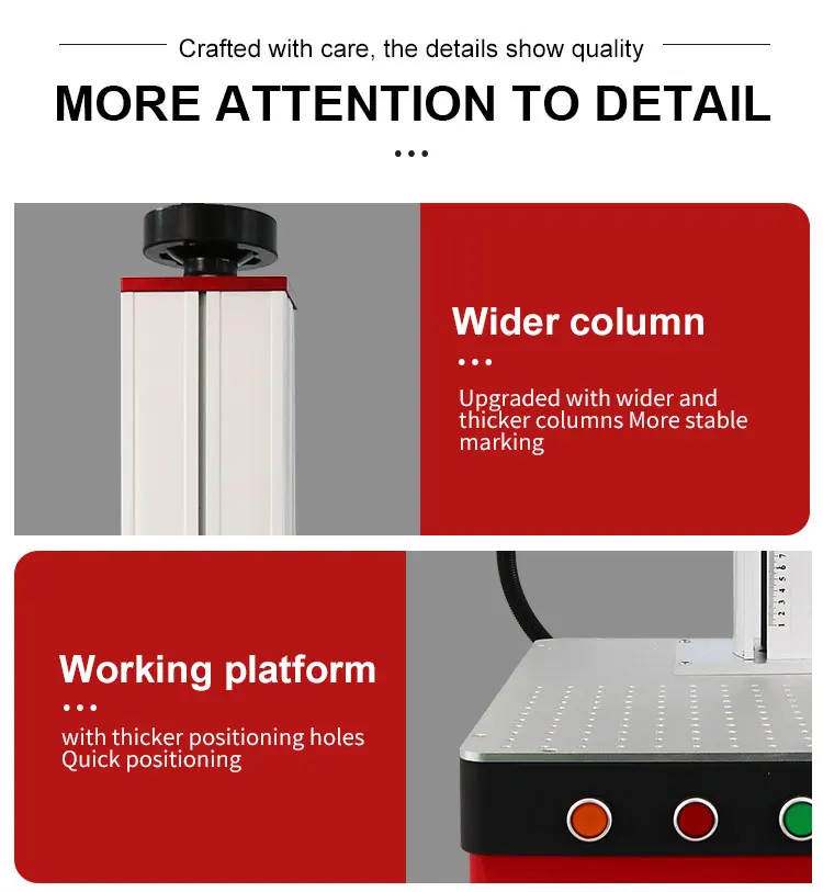 Fiber Laser Marking Machine Desktop MAX Raycus JPT 20W 30W 50W With Rotary Axis