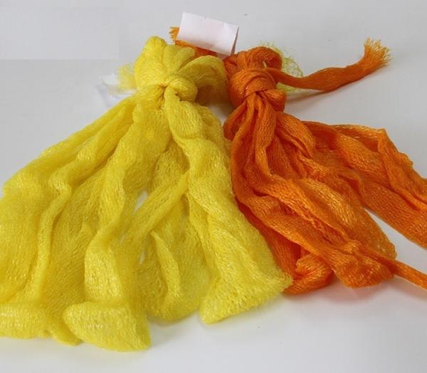 Quality Yellow HDPE Fruit And Vegetable Mesh Net Bag Packing for sale