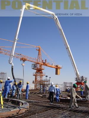 Quality 380V / 50Hz Concrete Placing Boom 3 Sections Folding Type For Concrete Placement for sale