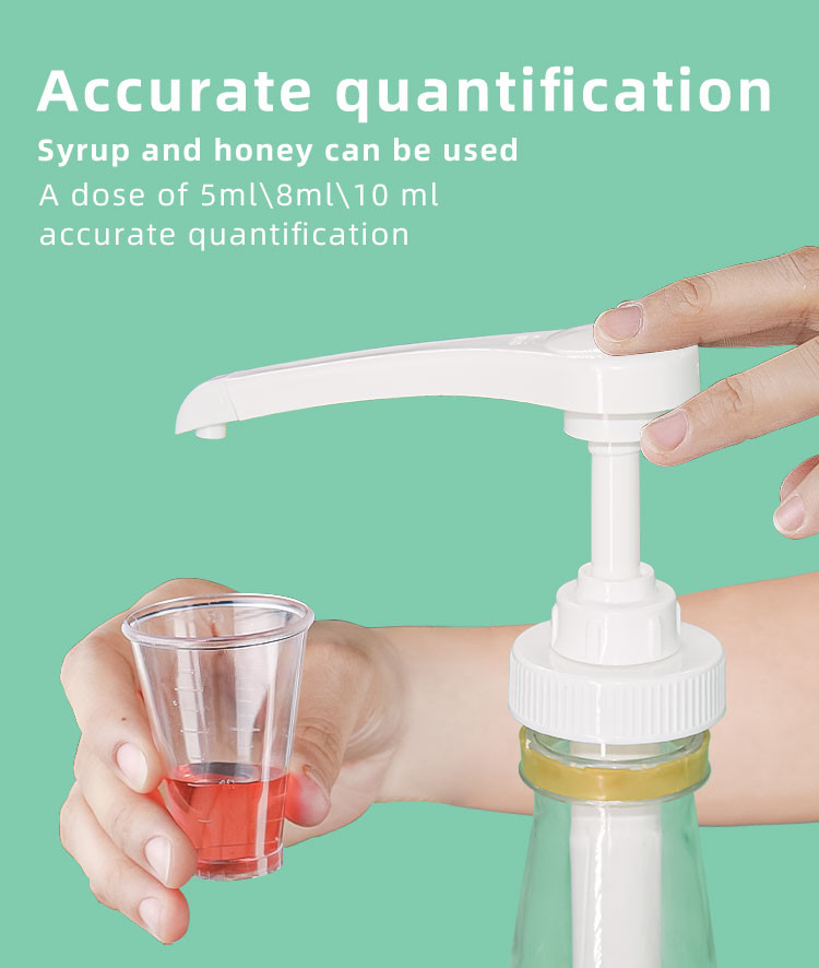 5/8/10ml Dosage Syrup Pump Dispenser With Long And Large Pump Nozzle