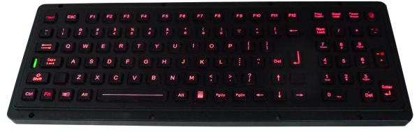 Quality 103 keys explosion proof Industrial marine keyboard with red backlight for sale