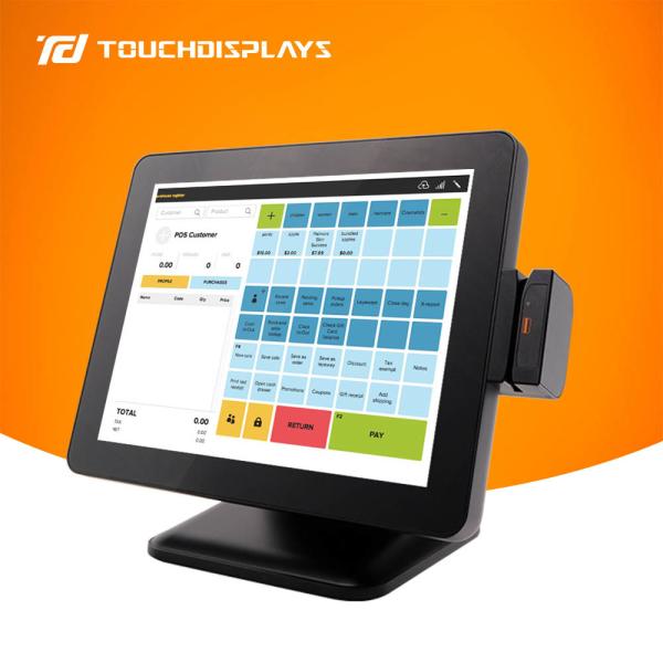 Quality 15 Inch TFT LCD Mobile POS Terminal Aluminum Shell With Printer Scanner for sale