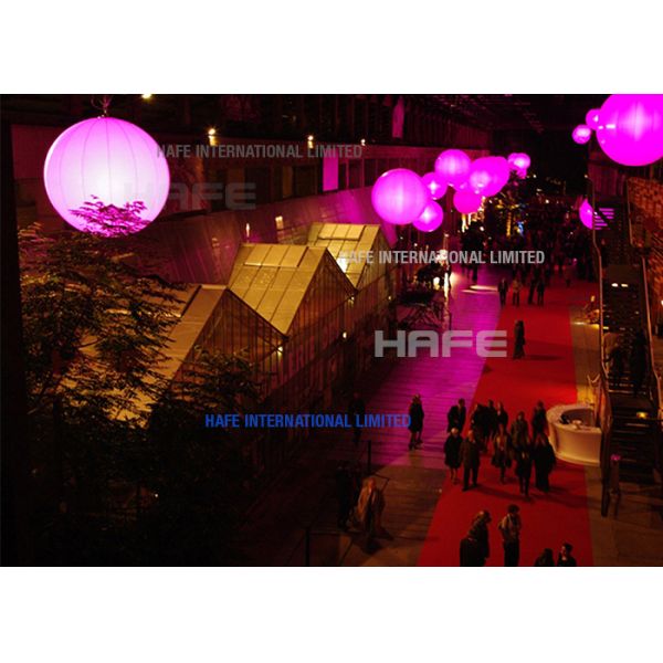 LED DMX512 Illumination Inflatable Lighting Moon Balloon Hanging Use