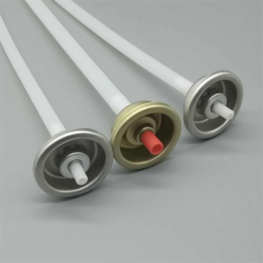 Side view of fire extinguisher valve with measurement scale