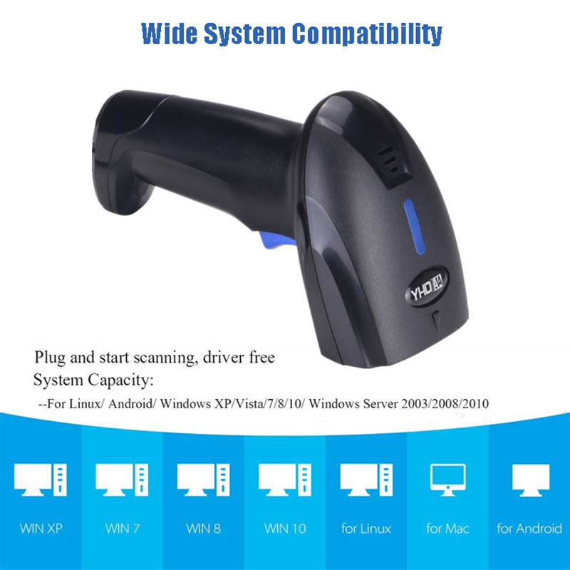 CCD Products Barcode Scanner YHD-1100C 1D Handheld Barcode Reader