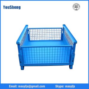 China Industrial large metal storage stackable wire mesh containers wholesale