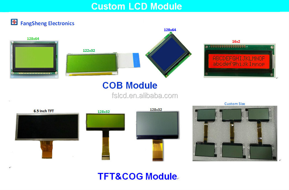 Small Size Transparent LCD Module , 128x64 Dots COG Lcd Display