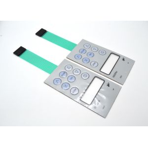 Embossed Tactile Waterproof Membrane Switch With Protection Film On Overlay
