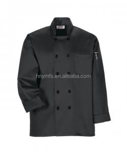 The most popular and cheapest custom made long sleeve white/black hotel uniform for chefs