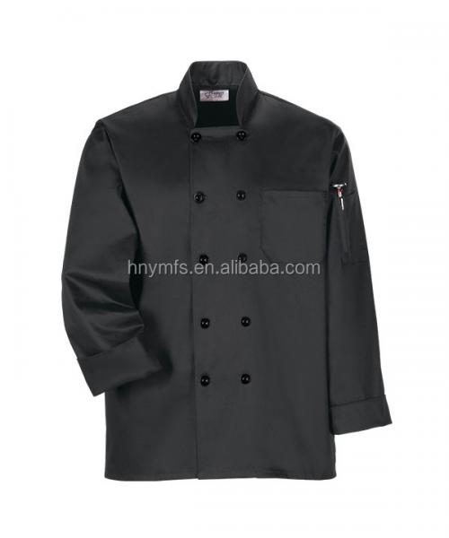 Quality The most popular and cheapest custom made long sleeve white/black hotel uniform for chefs for sale