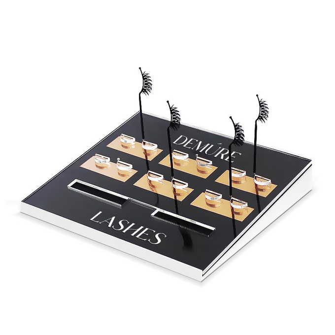 Custom Assembled Plexiglas Counter-top Display Acrylic Display Stands for Skincare and Makeup Products