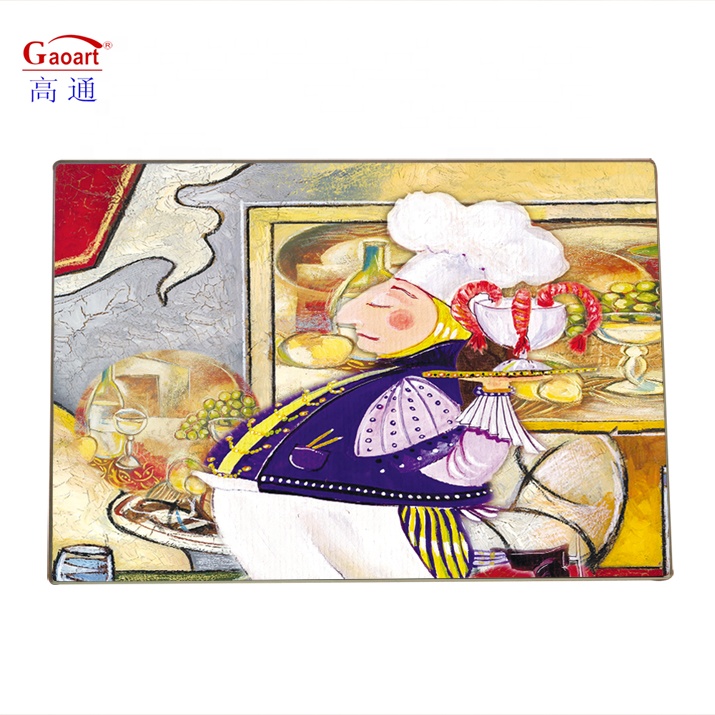 Serve in Style with White Vegetable Kitchen Tempered Glass Cutting Board With Handle