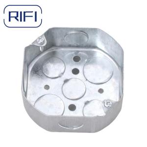 Octagonal 4 Round Conduit Box Thickness 0.8mm With 1/2 Knockouts