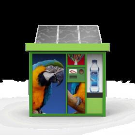 Quality Solar Powered Smart Bottle Reverse Vending Machine Barcode Matching for sale