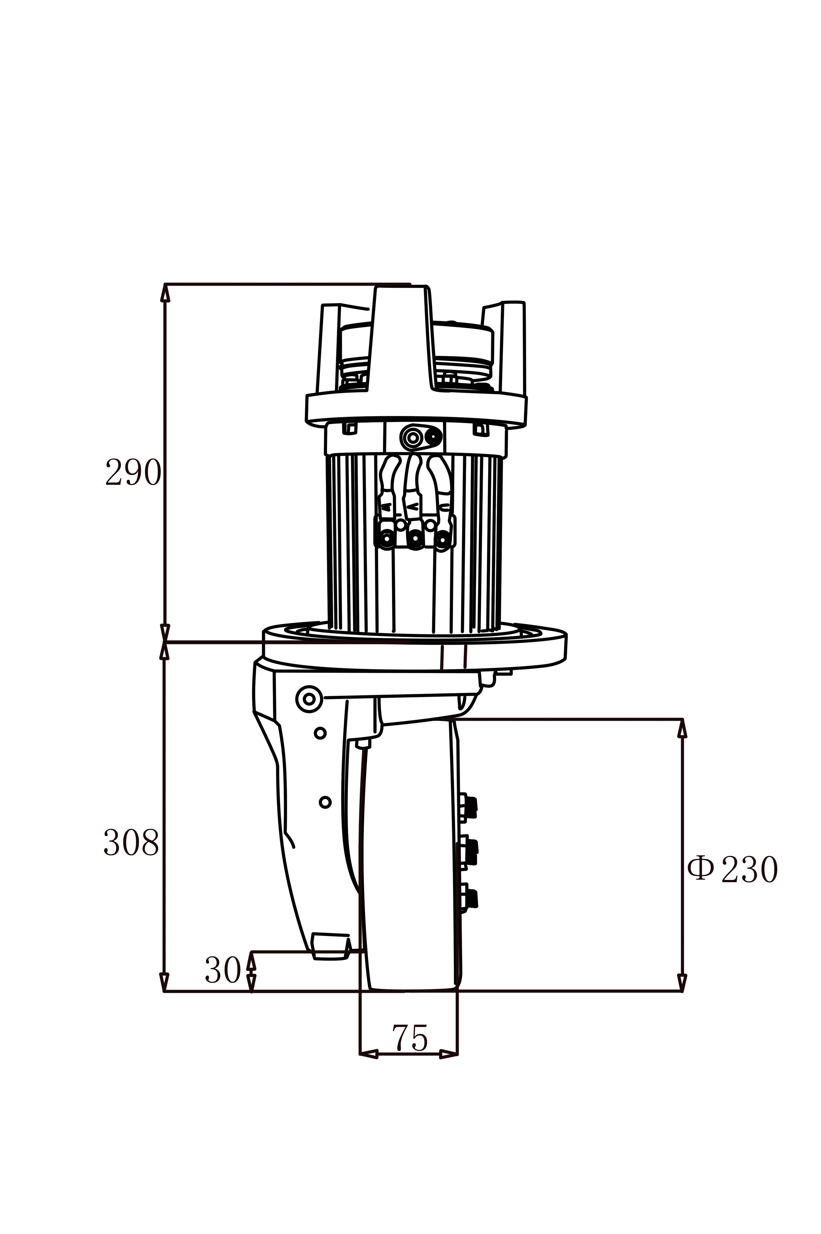 1.5KW Series excited universal dc motor vertical drive wheel for stacker and scissor lifter