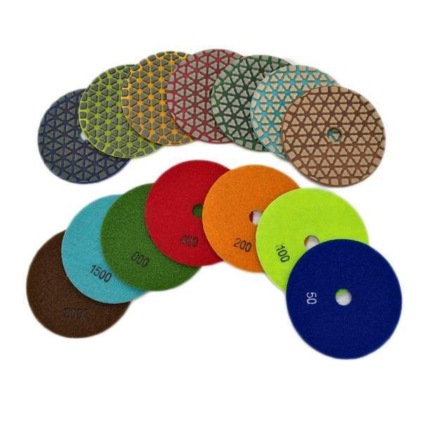3 Step Resin Floor Polishing Pads 4 inch 100mm For Wet And Dry