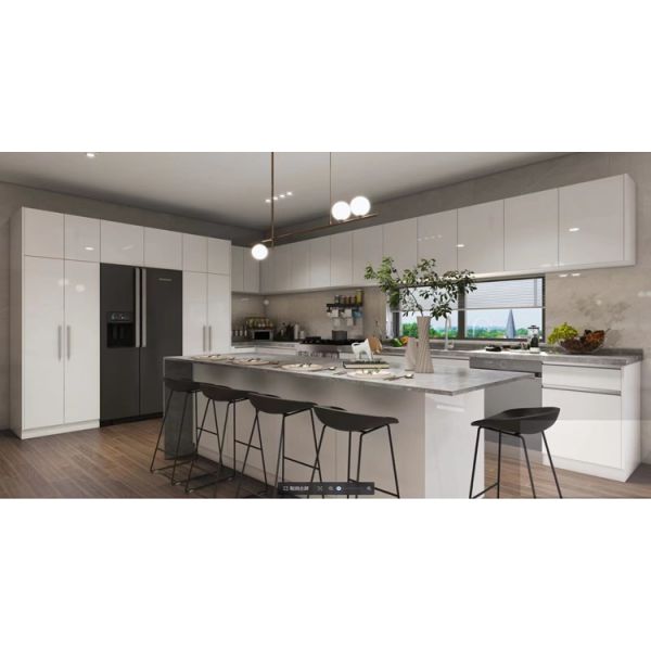 Eco Friendly Shaker Kitchen Cabinet Fireproof Resin Paint Modular Kitchen Cabinets